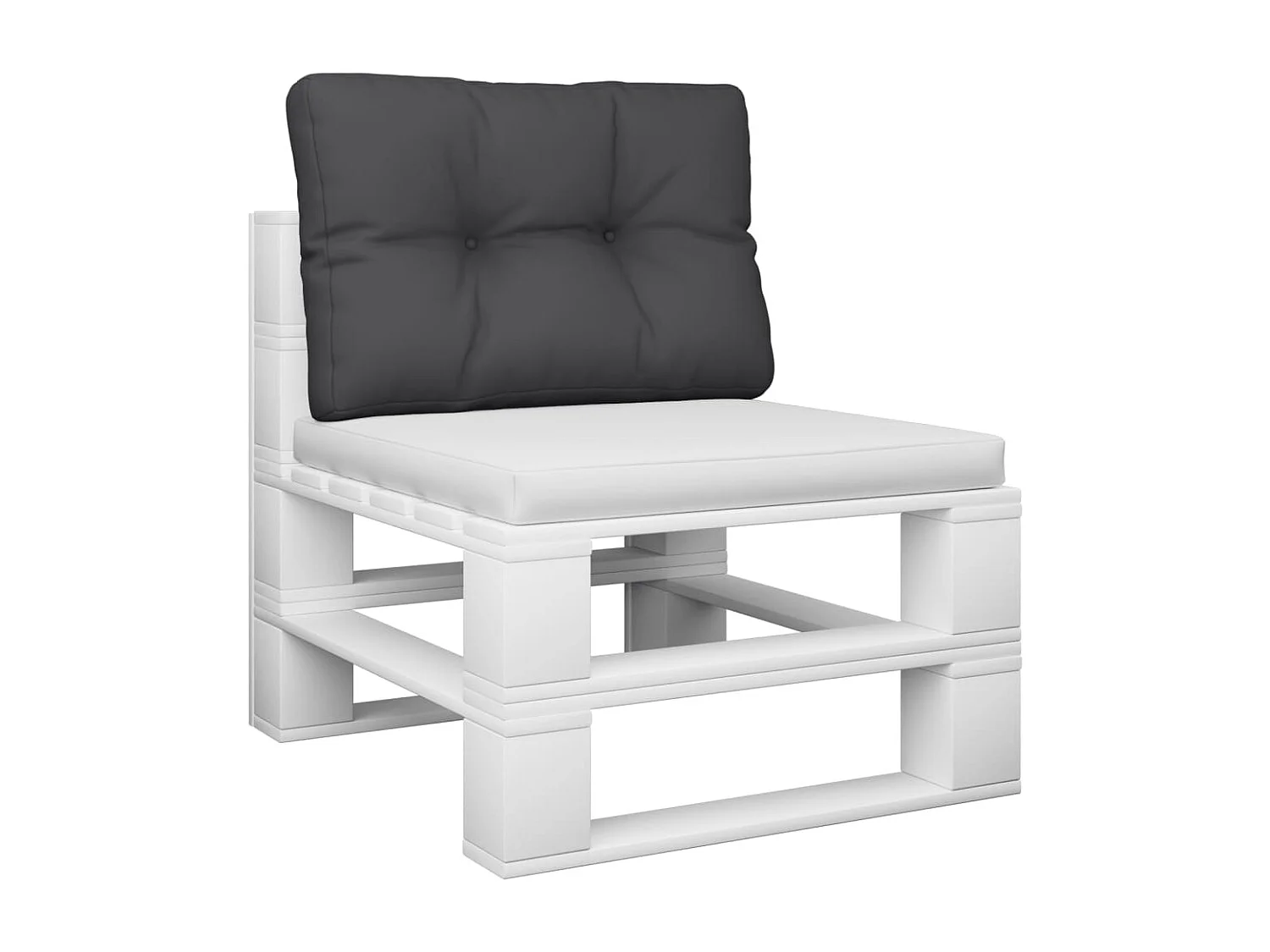 Almofadão paletes 60x40x12 cm tecido preto