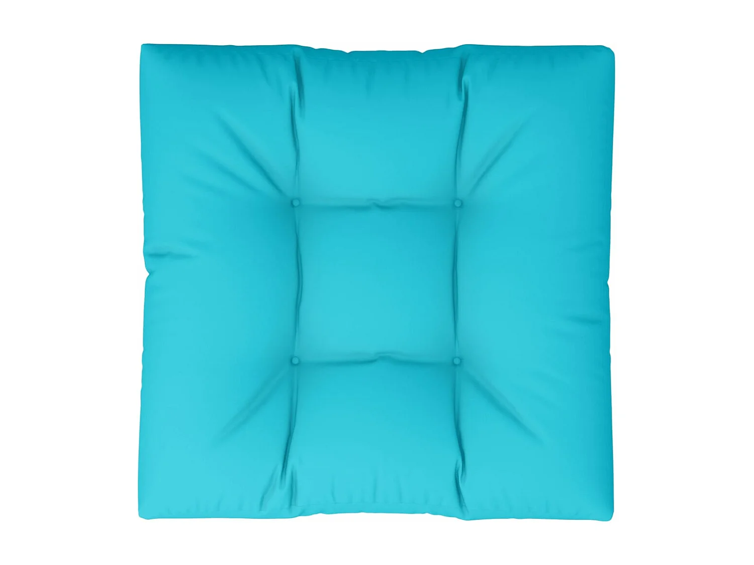 Coussin de palette turquoise 80x80x12 cm tissu