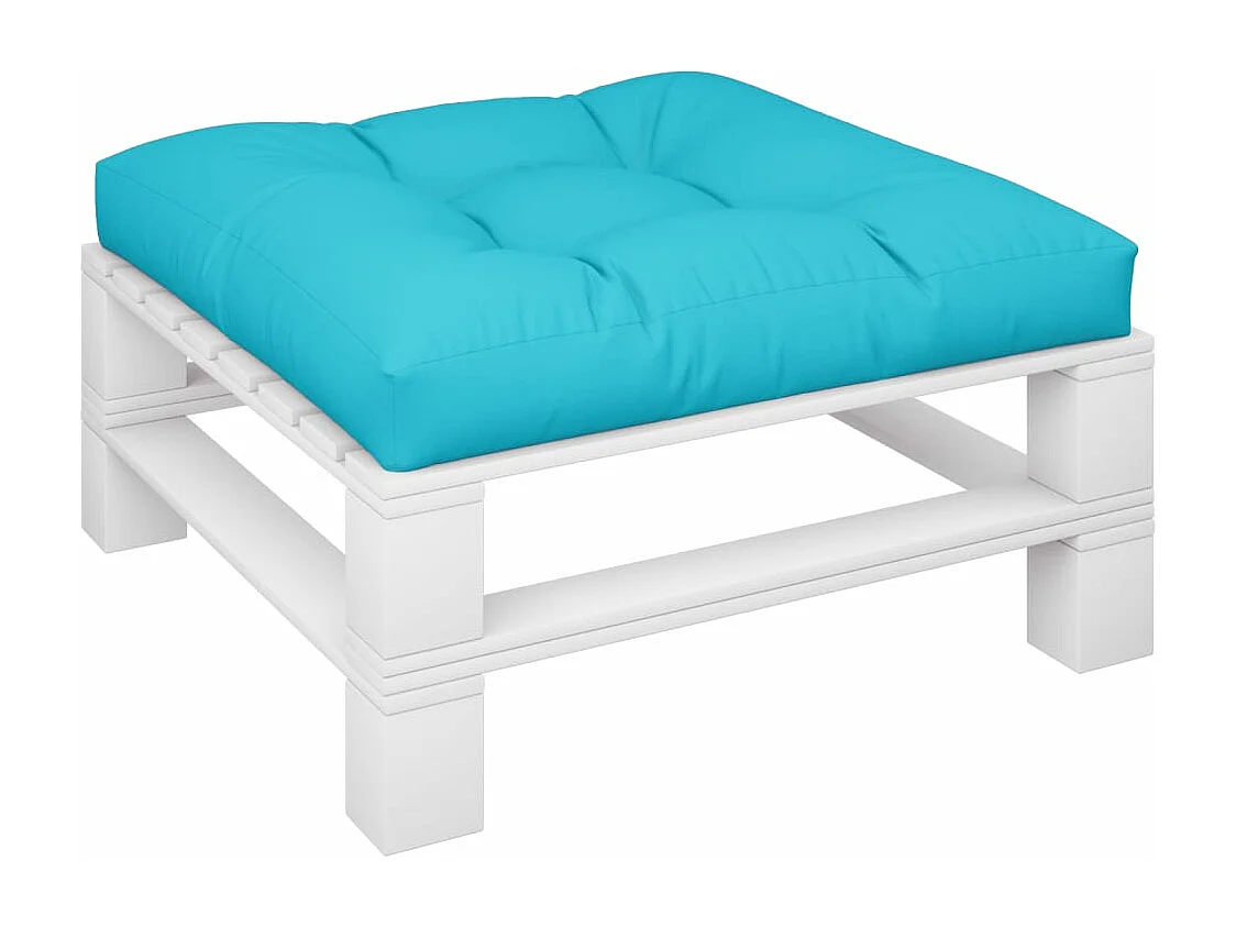 Coussin de palette turquoise 80x80x12 cm tissu