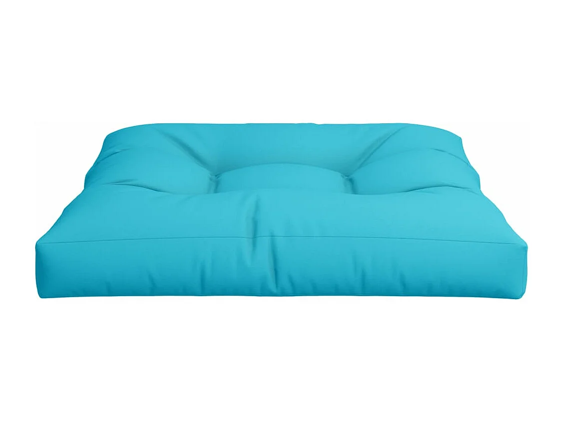 Coussin de palette turquoise 80x80x12 cm tissu