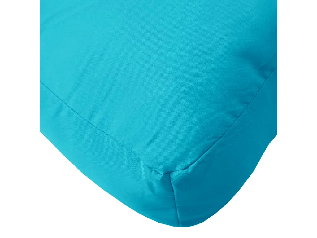 Coussin de palette turquoise 80x80x12 cm tissu