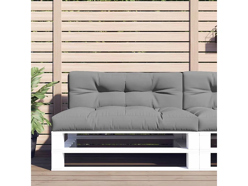 Almofadão para sofá de paletes 120x40x12 cm tecido cinza