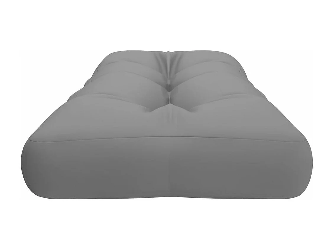 Coussin de palette gris 120x40x12 cm tissu