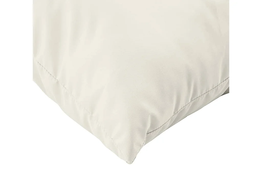 Coussins de palette lot de 3 crème mélangé tissu