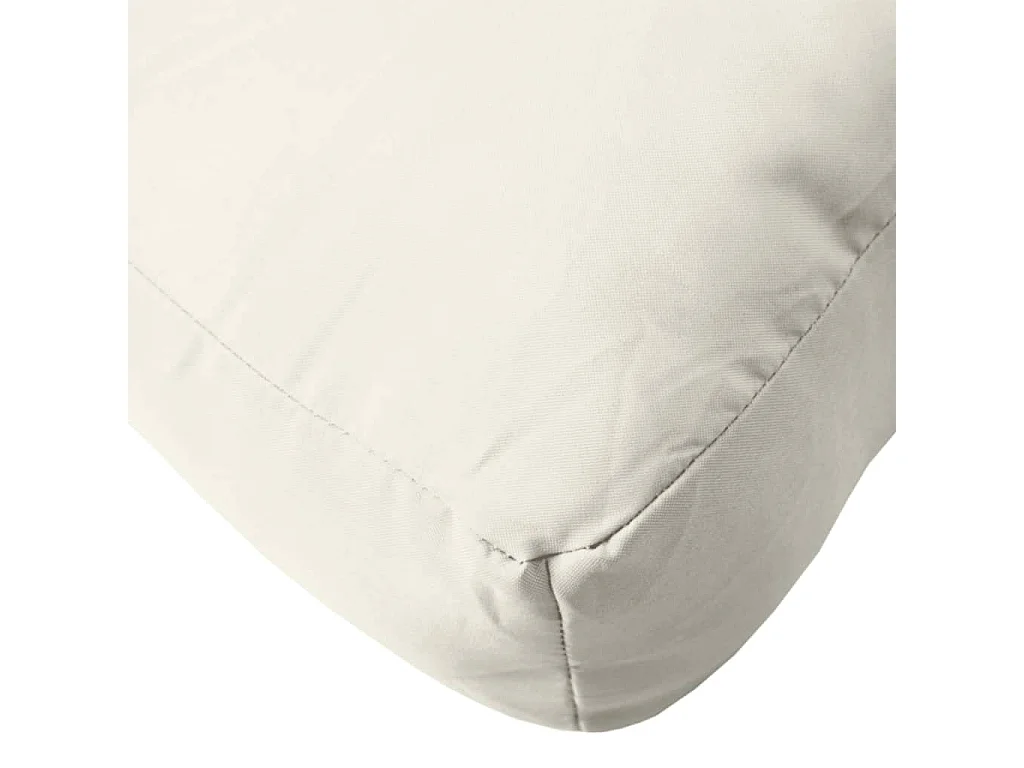 Coussins de palette lot de 3 crème mélangé tissu