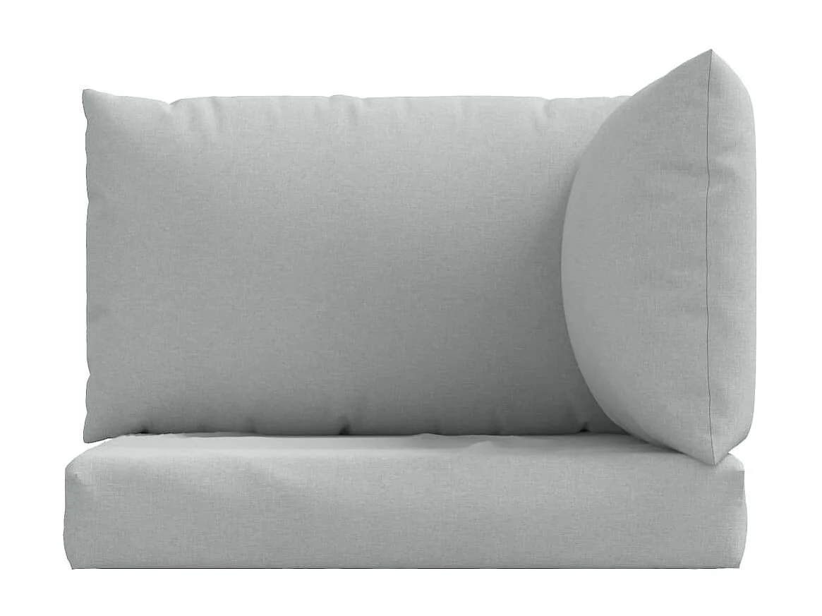 Coussins de palette lot de 3 gris clair mélangé tissu