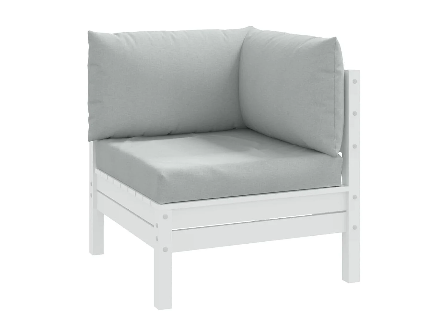 Coussins de palette lot de 3 gris clair mélangé tissu