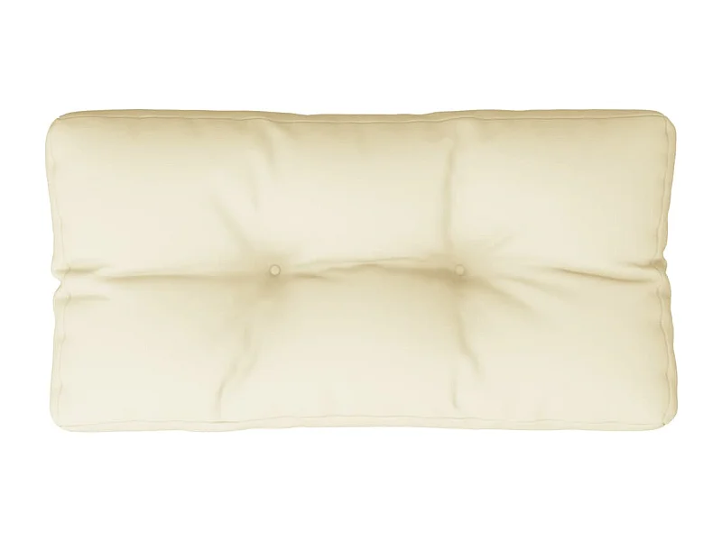 Coussin de palette crème 70x40x12 cm tissu