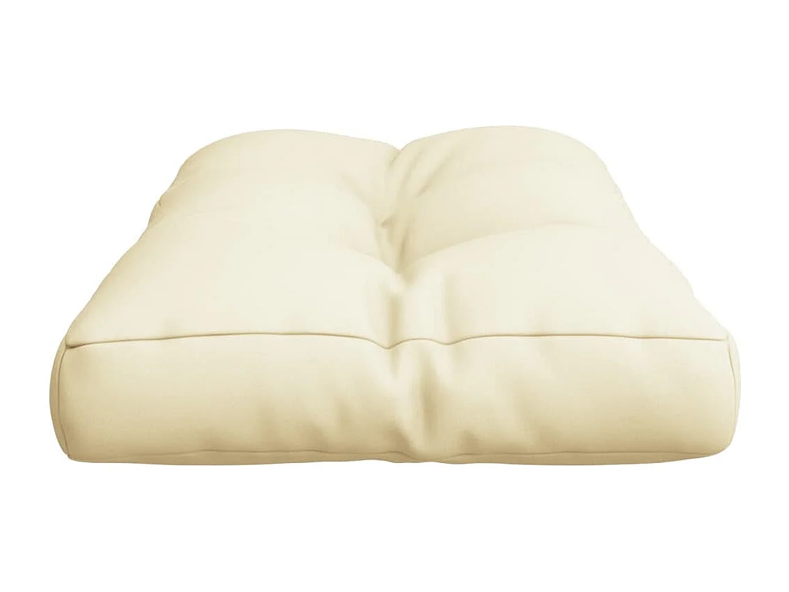Coussin de palette crème 70x40x12 cm tissu