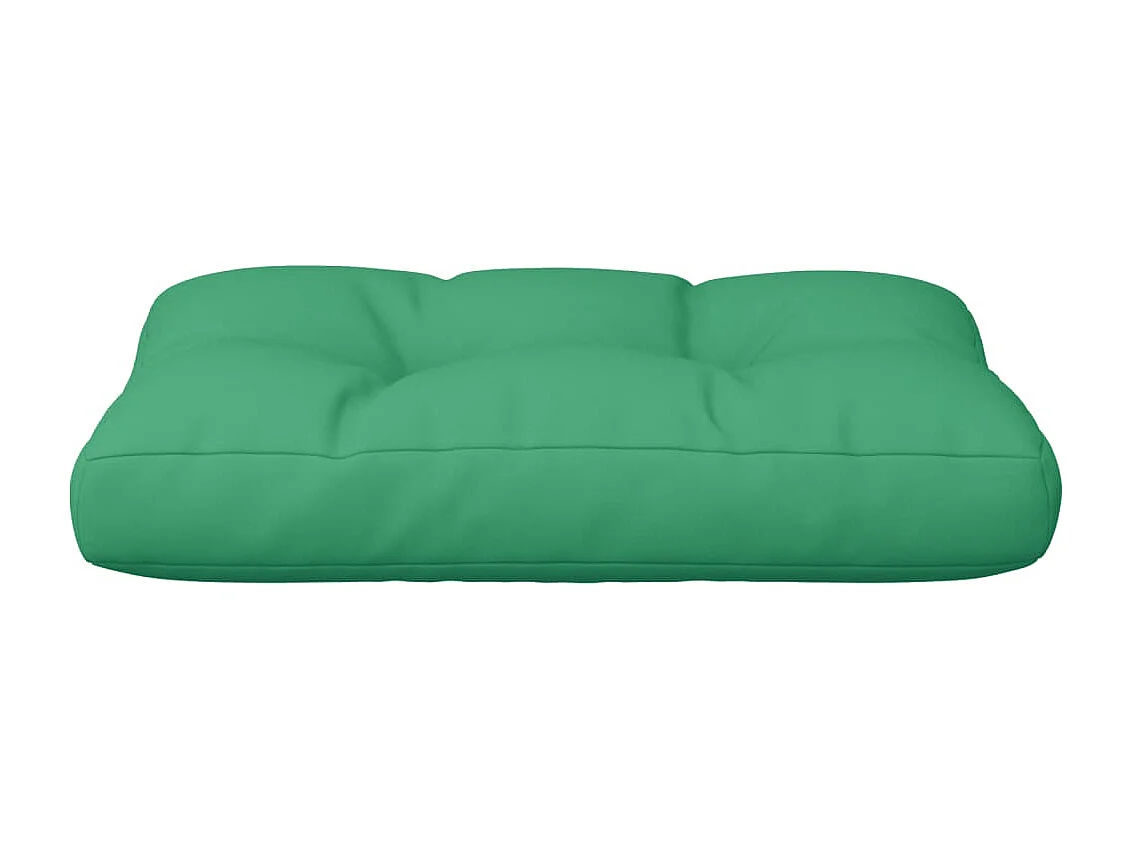 Coussin de palette vert 60x40x12 cm tissu