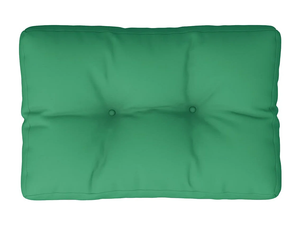 Coussin de palette vert 60x40x12 cm tissu