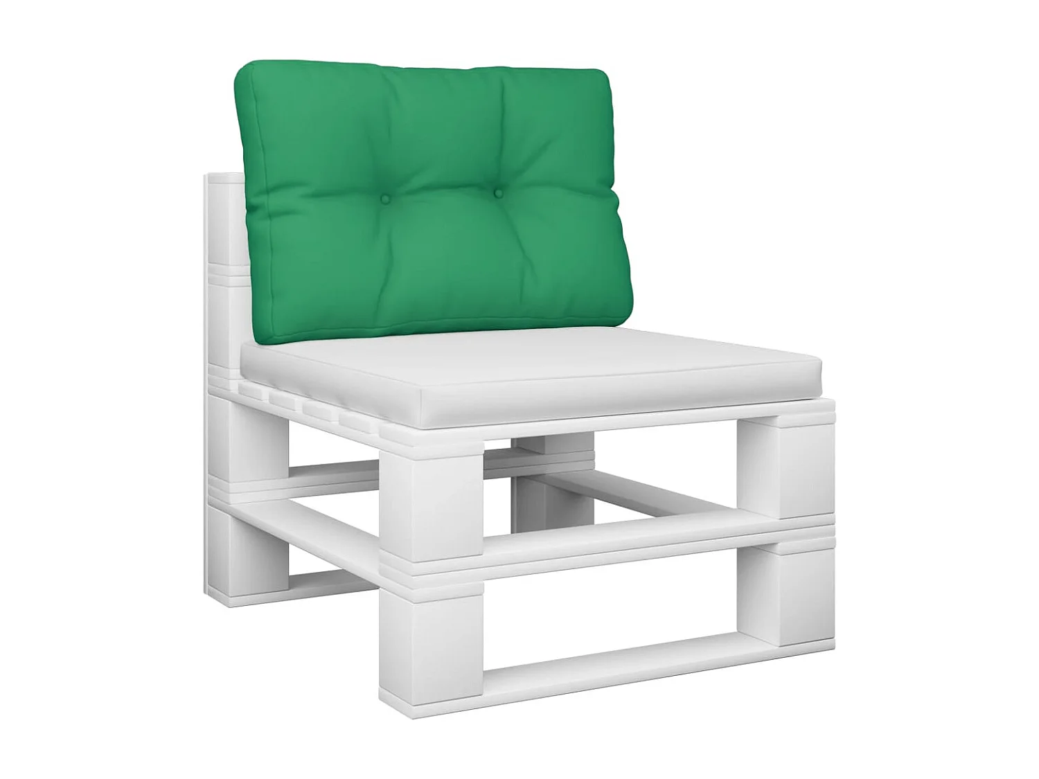 Coussin de palette vert 60x40x12 cm tissu