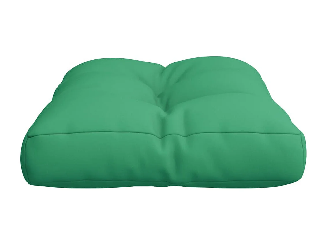 Coussin de palette vert 60x40x12 cm tissu