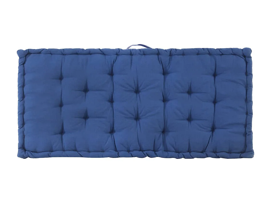 Coussin de plancher de palette Coton 120x80x10 cm Bleu clair
