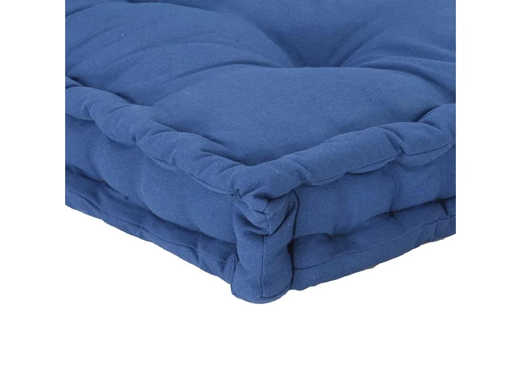 Coussin de plancher de palette Coton 120x80x10 cm Bleu clair