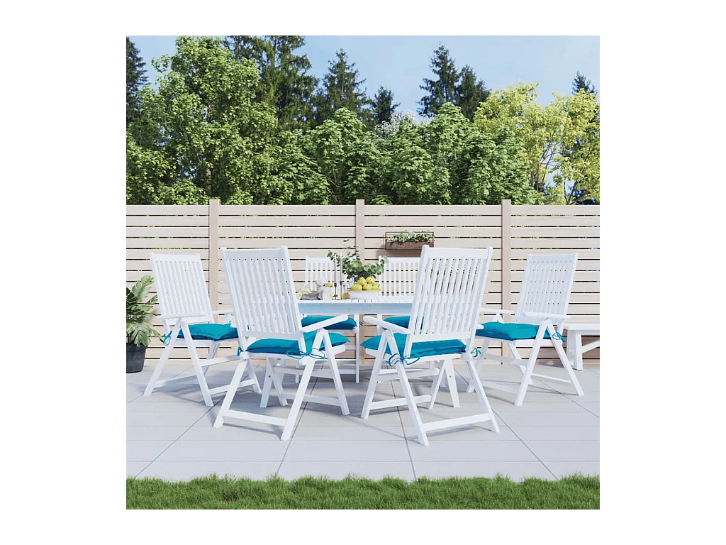 Coussins de palette lot de 6 bleu clair 50x50x7 cm tissu oxford