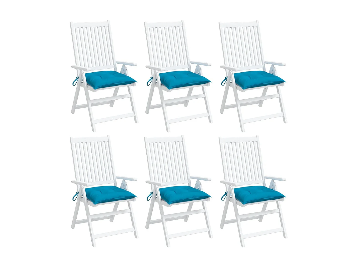 Coussins de palette lot de 6 bleu clair 50x50x7 cm tissu oxford