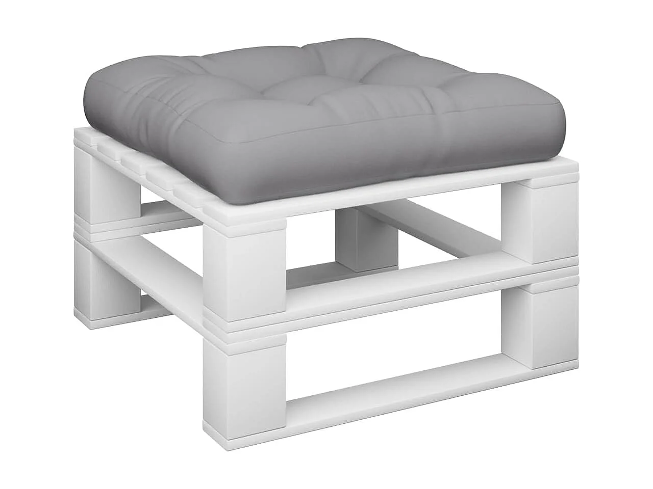 Palletkussen 50x50x12 cm stof grijs