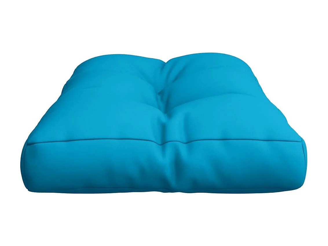 Coussin de palette bleu clair 70x40x12 cm tissu