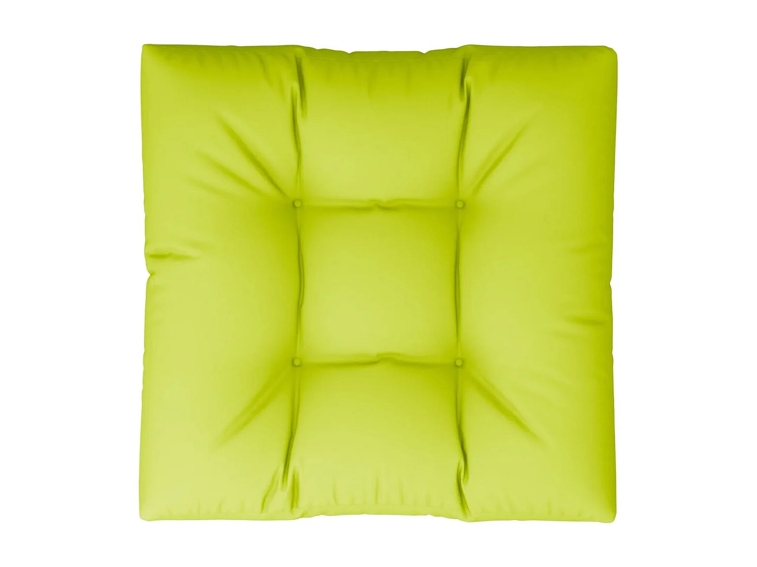 Coussin de palette vert brillant 70x70x12 cm tissu