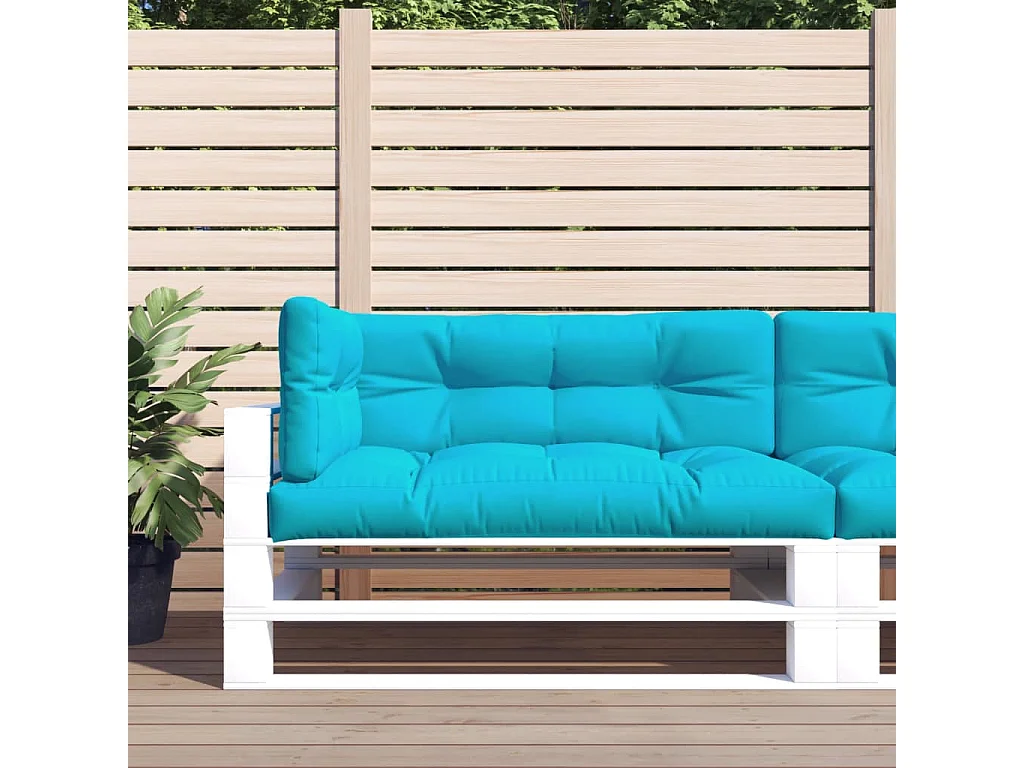 Coussins de palette lot de 3 turquoise tissu