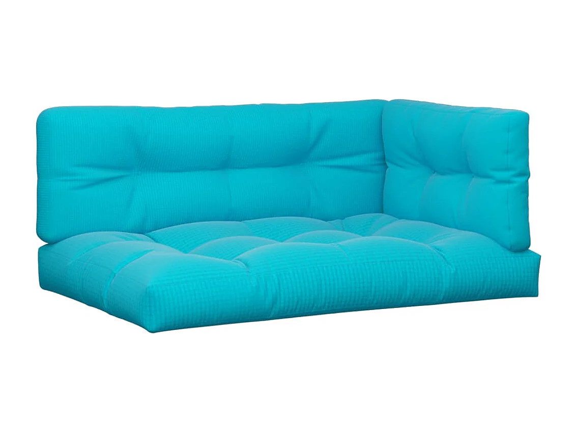Coussins de palette lot de 3 turquoise tissu