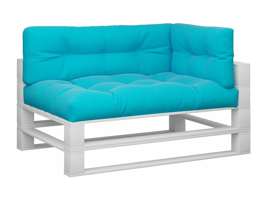 Coussins de palette lot de 3 turquoise tissu