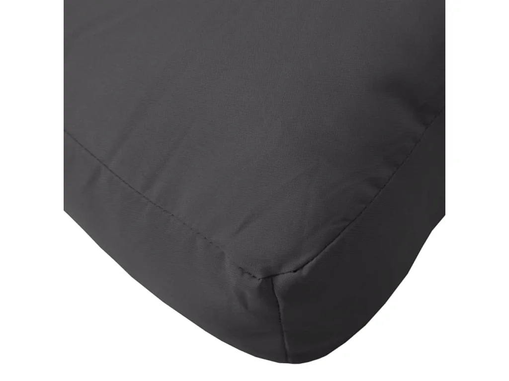 Coussin de palette noir 50x50x12 cm tissu
