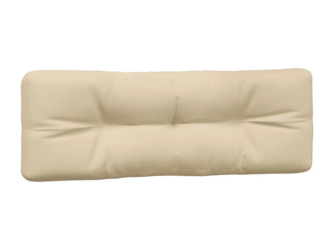 Coussins de palette 5 pièces beige tissu