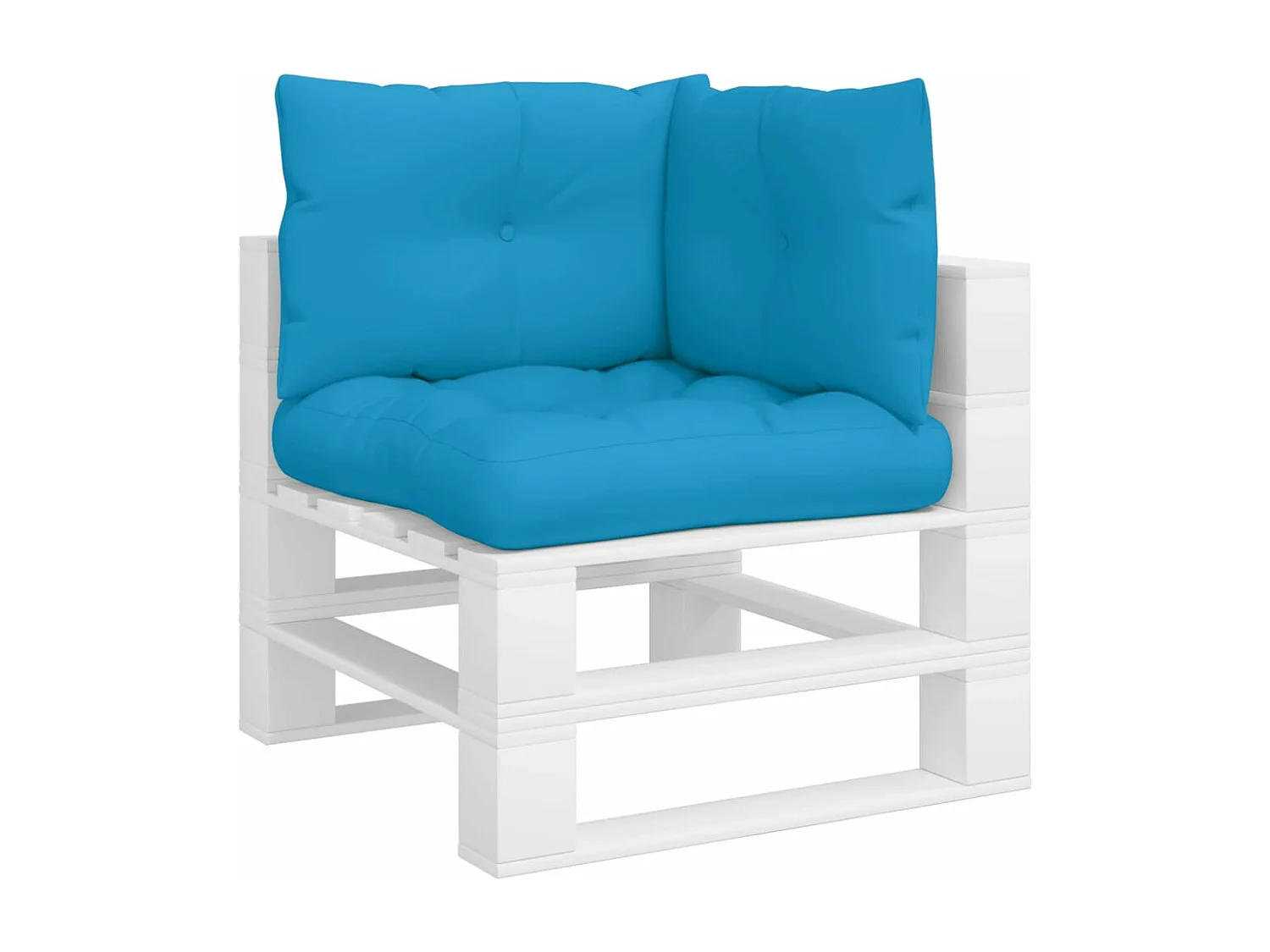 Coussins de palette lot de 3 bleu tissu