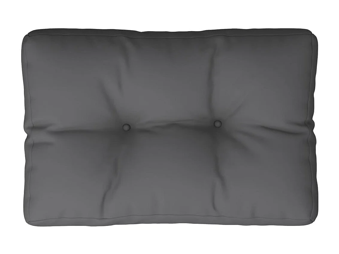 Coussin de palette anthracite 50x40x12 cm tissu