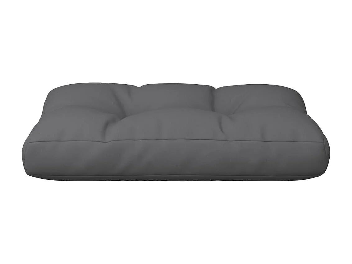 Coussin de palette anthracite 50x40x12 cm tissu