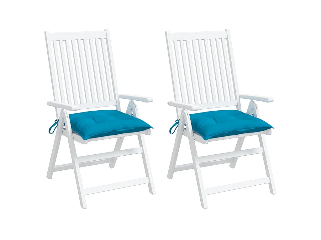 Cojines de silla de jardín 2 unidades tela Oxford azul 50x50x7 cm
