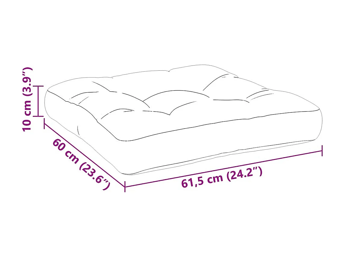 Coussin de palette motif à carreaux rouge tissu