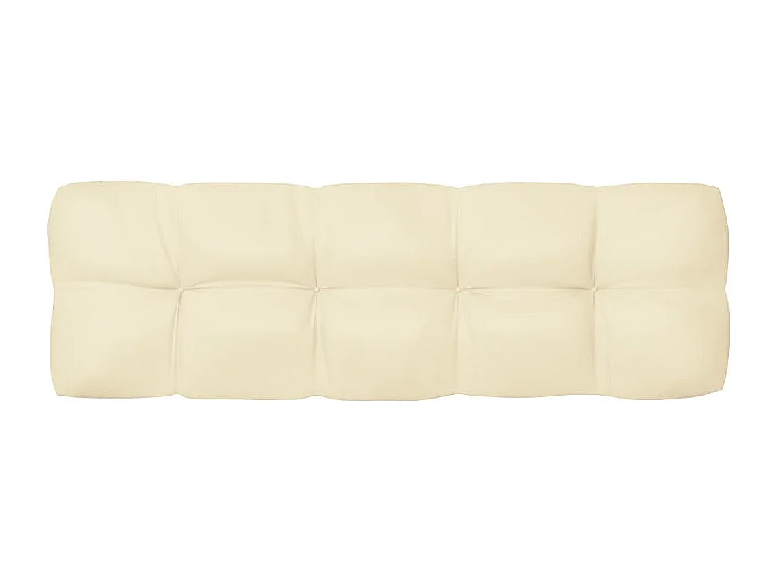 Almofadões para sofás de paletes 7 peças cor creme