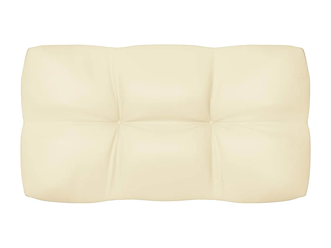 Almofadões para sofás de paletes 7 peças cor creme