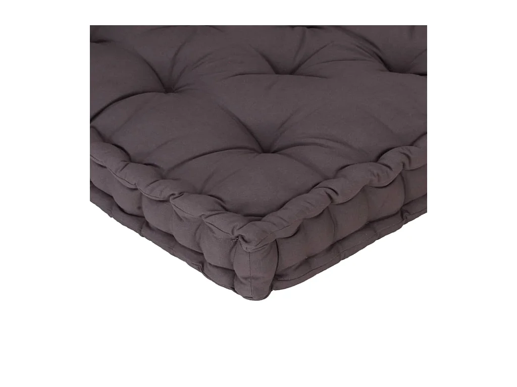 Coussin de plancher de palette Coton 120x40x7 cm Anthracite