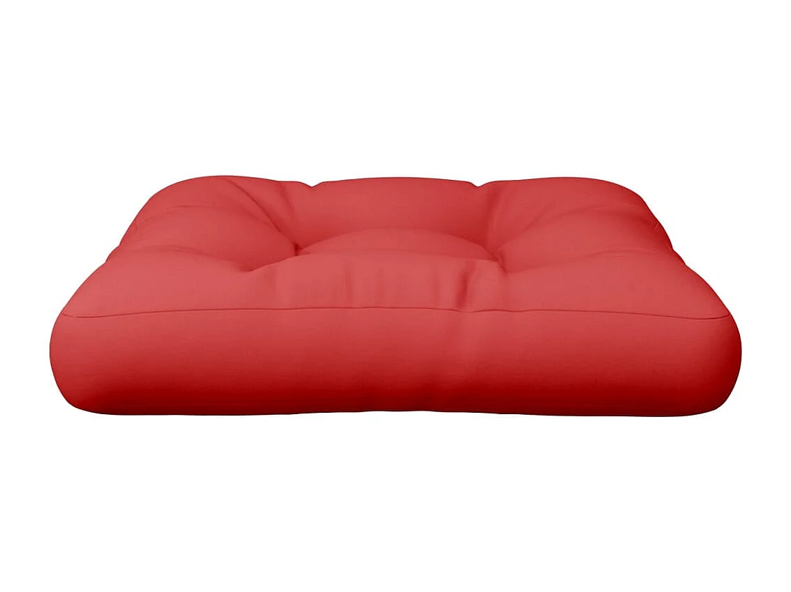 Coussin de palette rouge tissu