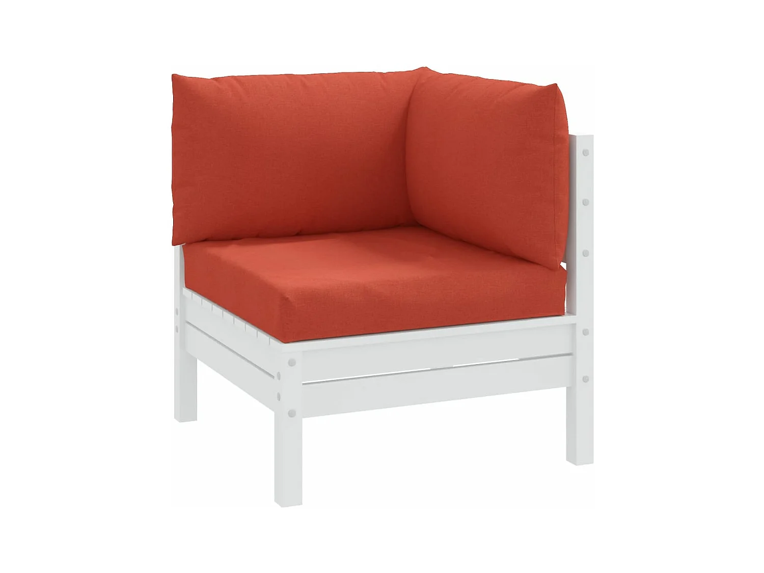 Coussins de palette lot de 3 rouge mélangé tissu