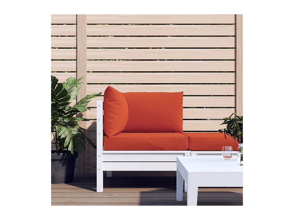 Coussins de palette lot de 3 rouge mélangé tissu