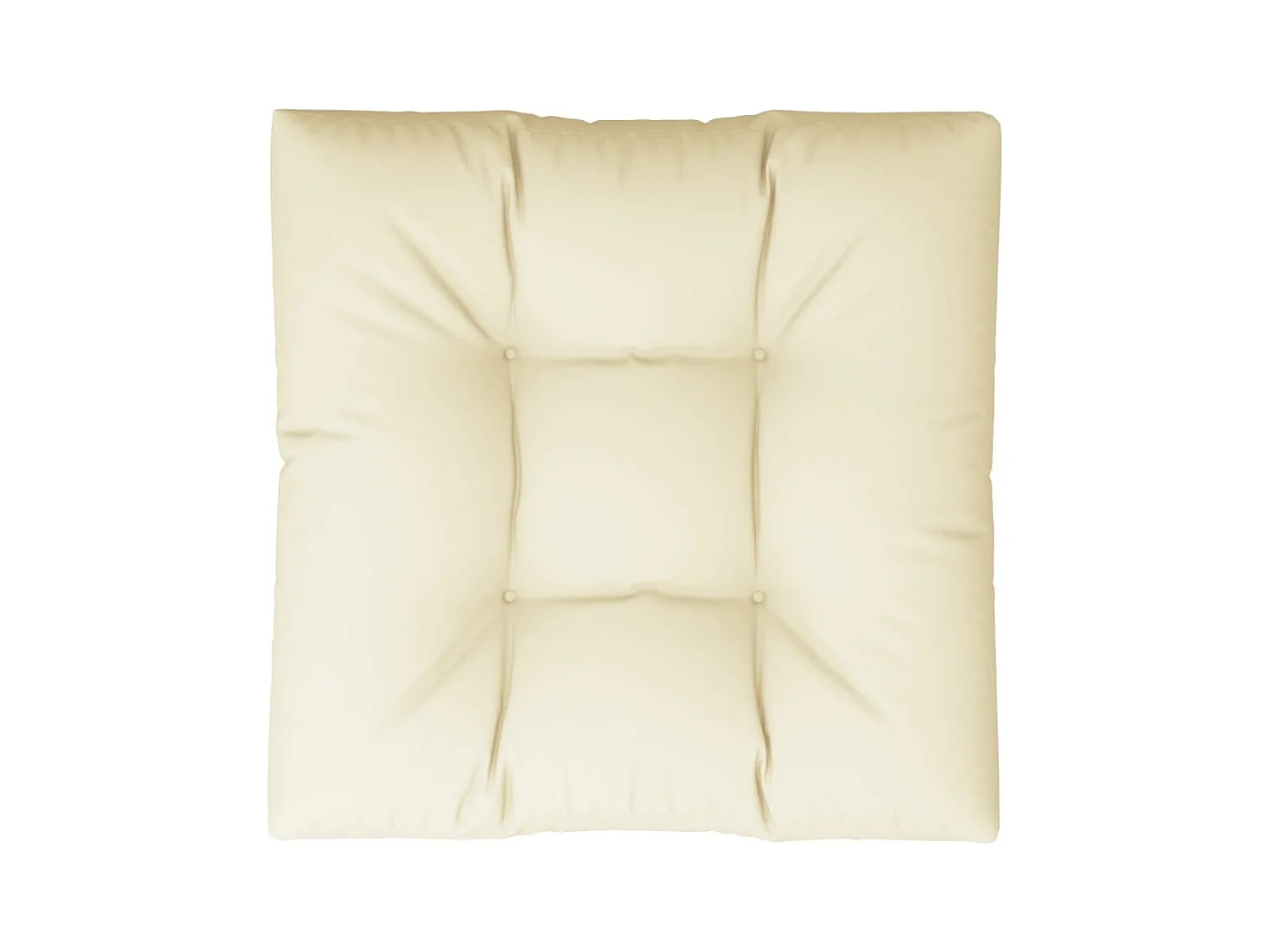 Coussin de palette crème 70x70x12 cm tissu