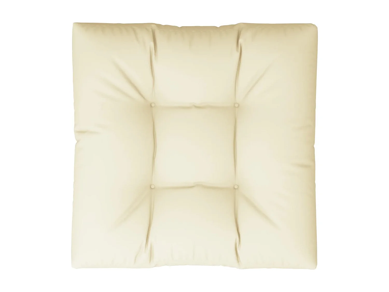 Coussin de palette crème 70x70x12 cm tissu