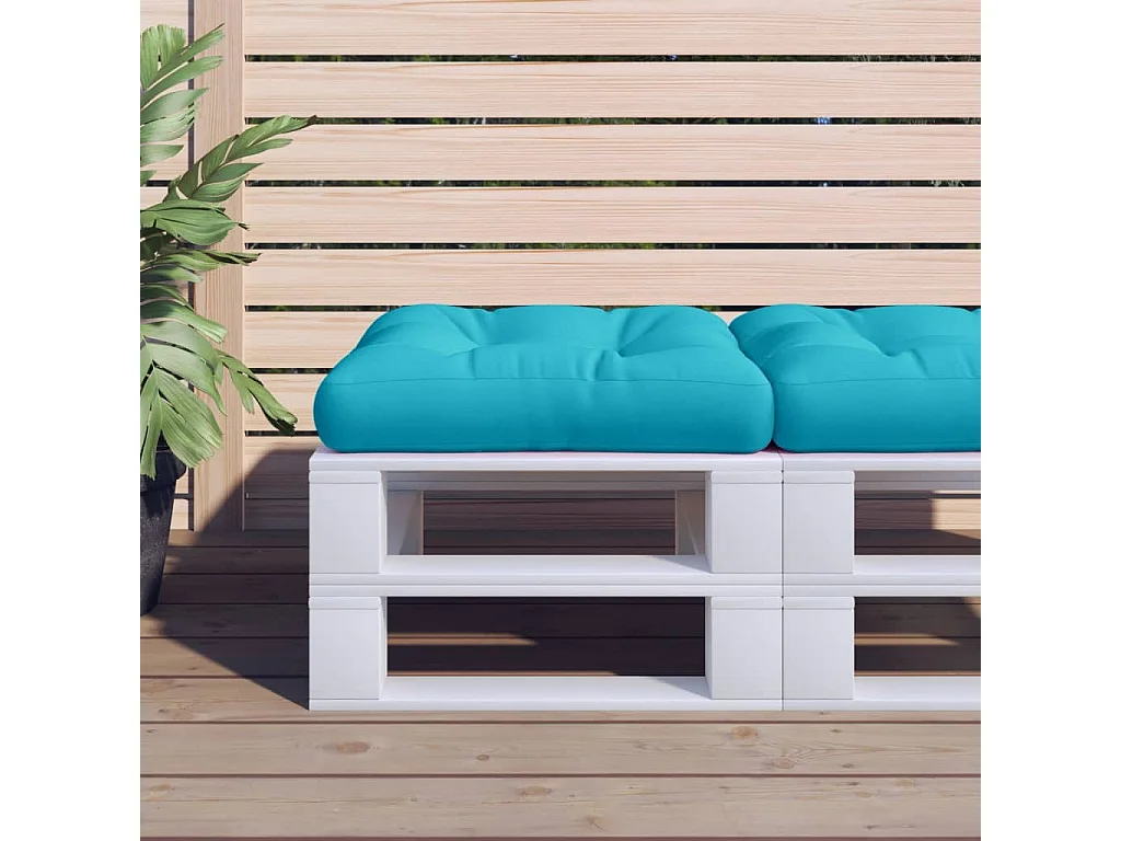 Palletkussen 58x58x10 cm oxford stof turquoise