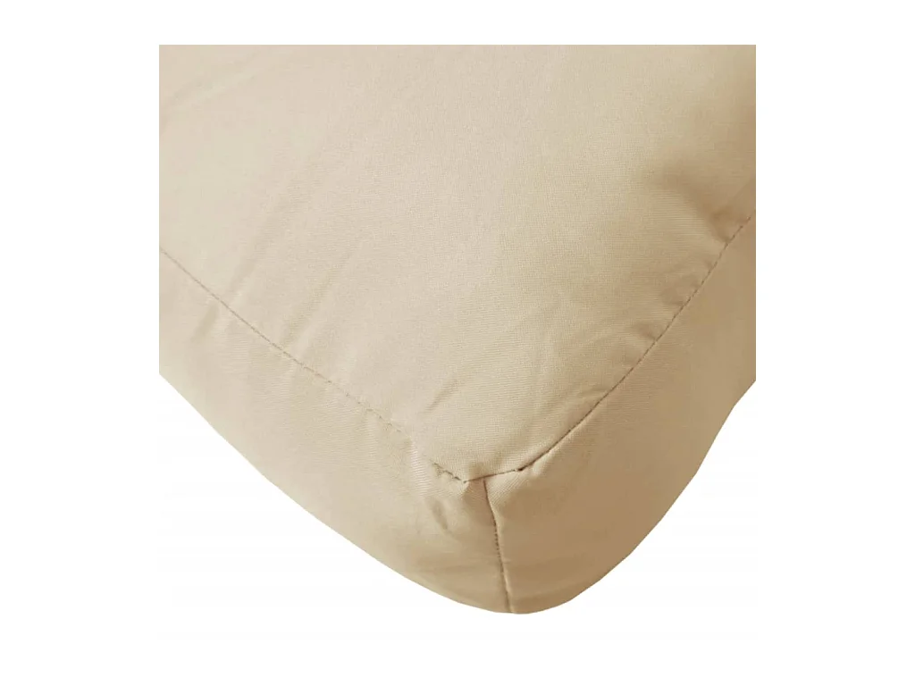 Coussin de palette beige 60x40x12 cm tissu