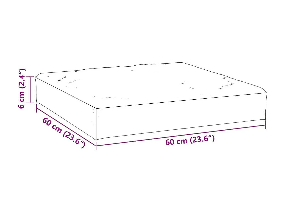 Cojín para sofá de palets de tela Oxford azul claro