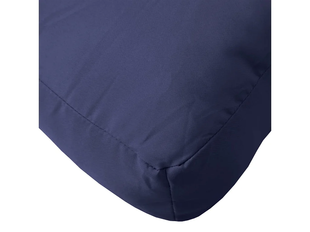 Coussin de palette bleu marine 120x80x12 cm tissu