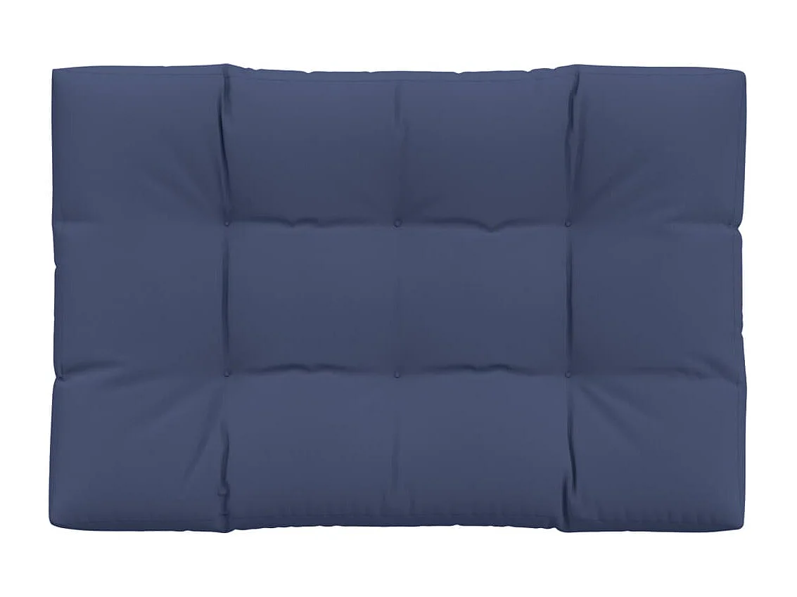 Coussin de palette bleu marine 120x80x12 cm tissu