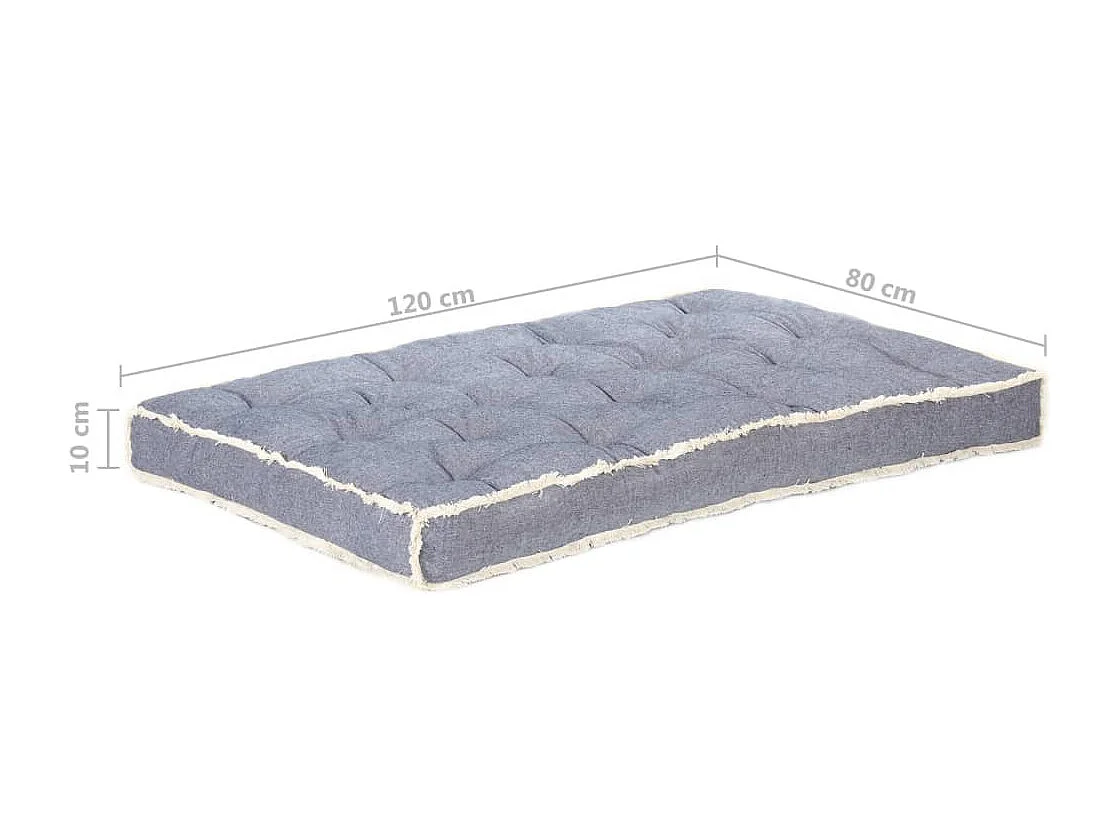 Coussin de canapé palette Bleu 120x80x10 cm