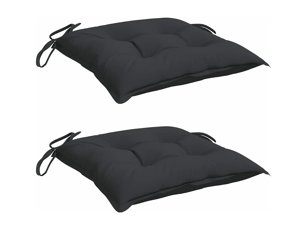 Coussins de palette lot de 2 noir 50x50x7 cm tissu oxford