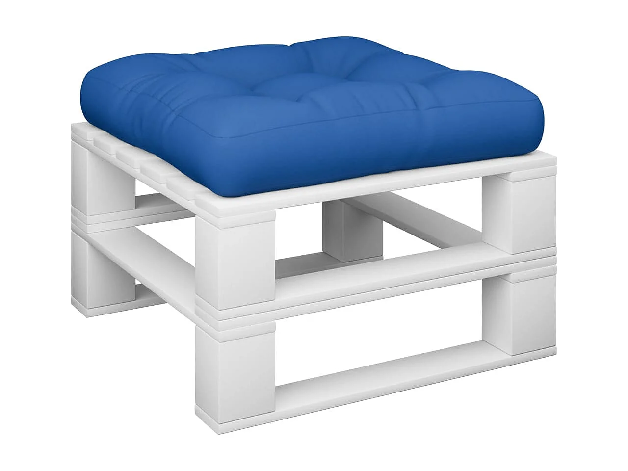 Coussin de palette bleu royal 50x50x12 cm tissu